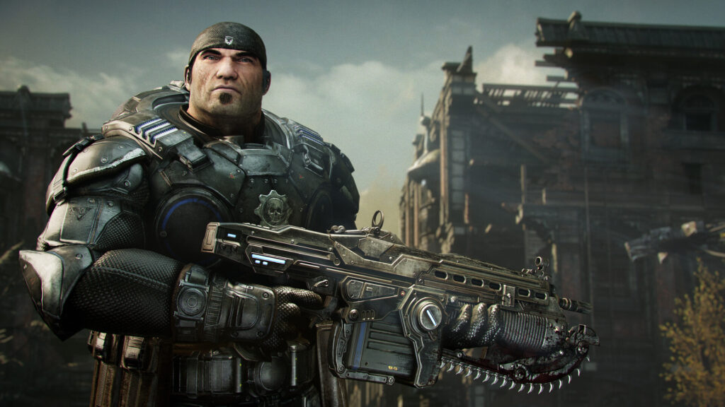 Gears of Warin päähenkilö Marcus Fenix